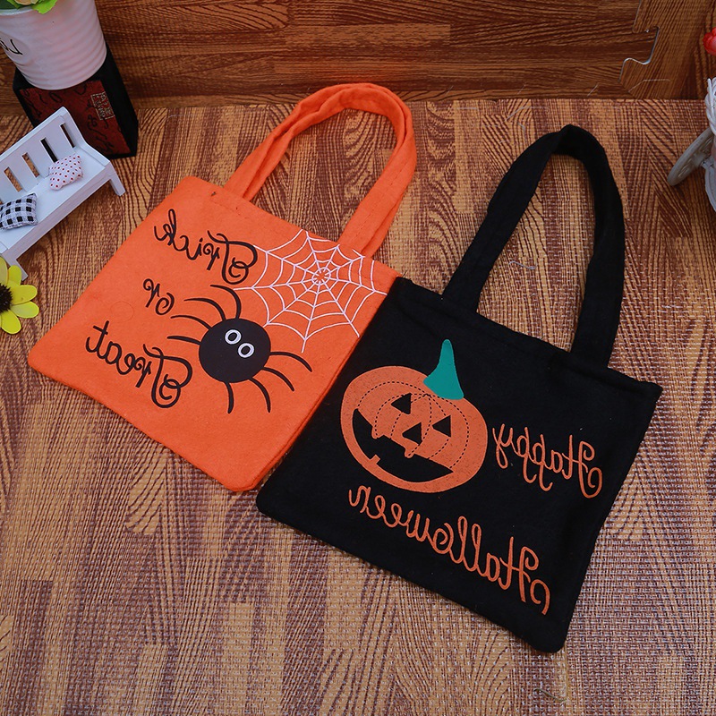 Halloween Pumpkin Handbag Ghost Festival Kindergarten Nonwoven Fabric Bag Halloween Products Ghost Festival Candy Bag