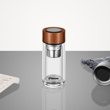 卧龙双层玻璃杯耐高温水杯2023年新款创意高硼硅玻璃杯批发