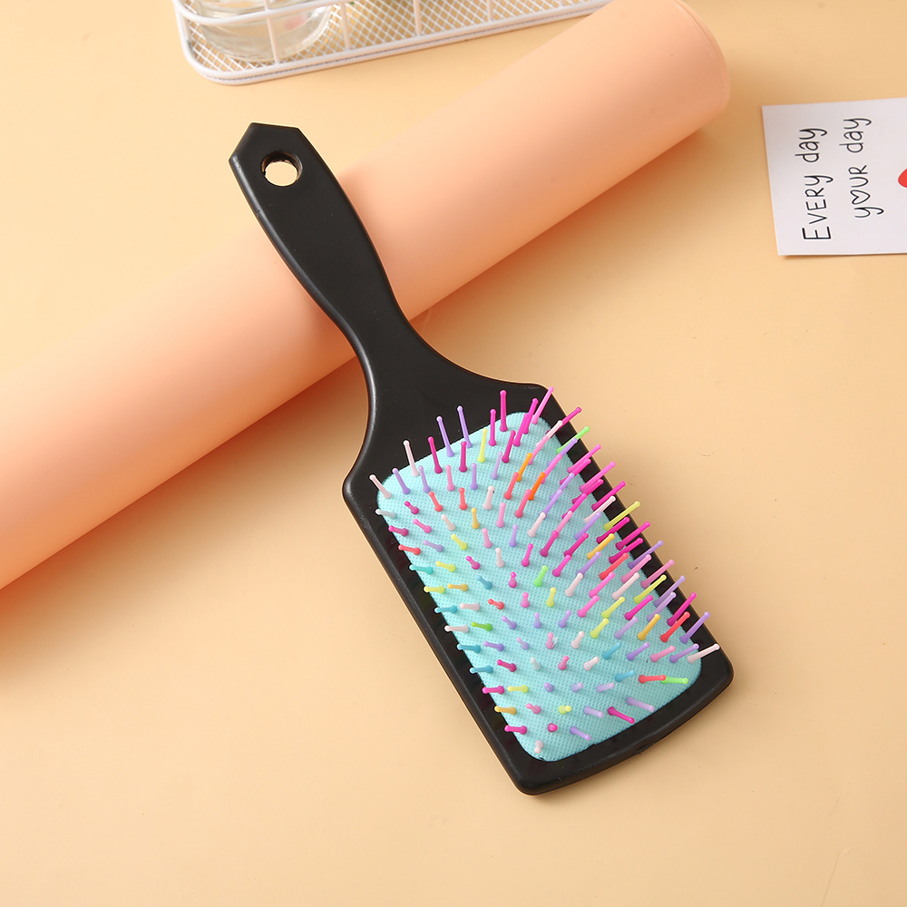 Europe and America Cross Border Air Cushion Square Plate Comb Plastic Massage Scalp Hairdressing Comb Anti-Static Shunfa Hair Curling Comb Spot