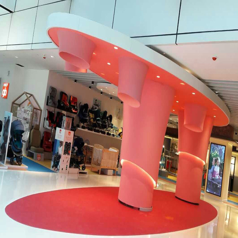 批发石膏板GRG造型光板罗马柱弧形线条喇叭圆柱异形弧形GRG吊顶