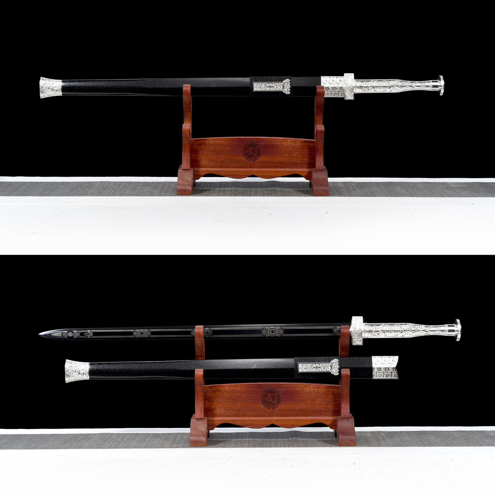 龙泉禾久发黑款冰魄寒冰剑龙泉宝剑唐横刀工艺品未开刃-阿里巴巴