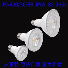 跨境现货 塑包铝PAR20  PAR30 PAR38 防水调光 e27灯泡 LED PAR灯