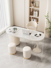 茶桌轻奢现代简约办公室家用小茶台网红奶油风岩板阳台茶桌椅组合