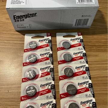 energizer劲量纽扣电池cr2032 3v主板电子秤汽车钥匙扣式锂电池