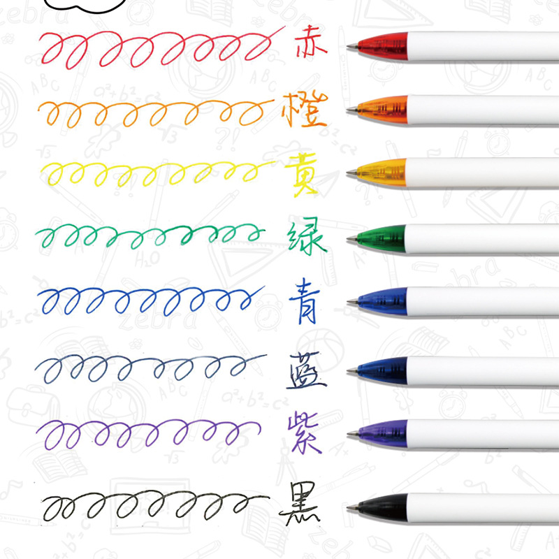 Japanese Zebra Jj6 Rainbow Push Gel Pen Student Black Pen 0.5 Writing Color Signature Pen