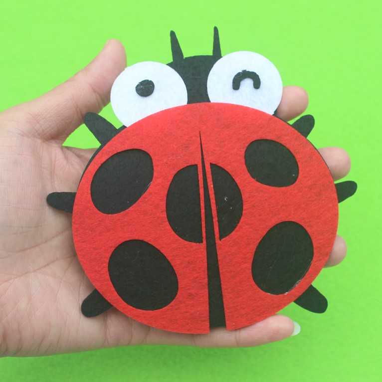 不织布昆虫贴片diy创意儿童手工制作益智粘贴材料无纺布卡通玩偶