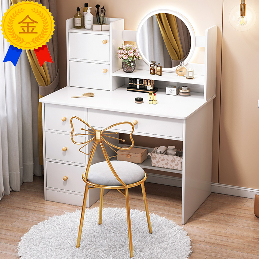 简约梳妆台化妆桌小型化妆台极简梳妆桌高级感小户型卧室日式网红