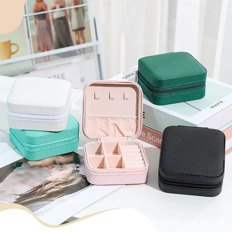 Korean Jewelry Storage Box Small Ring Earrings Jewelry Box Travel Portable Jewelry Box Manufacturers Now