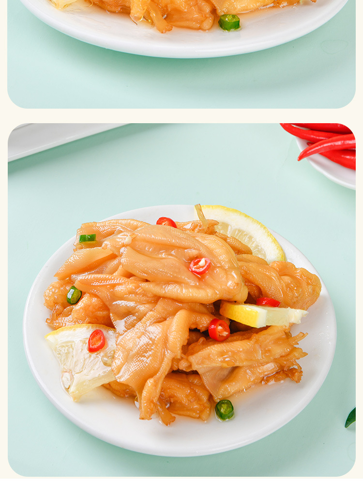 脱骨鸭掌泡椒脱骨鸭爪即食酸辣爆款卤味网红解馋零食小吃休闲食品