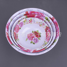 A1 melamine factory密胺餐具6寸外纹碗斜纹碗花碗外贸出口东南