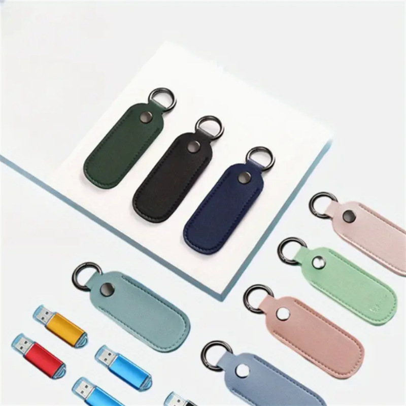 现货韩版U盘保护皮套 钥匙扣U顿收纳套 内存卡存储卡皮套