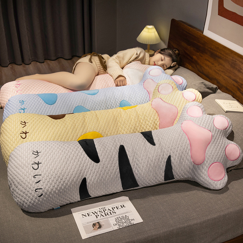 冰豆豆猫爪抱枕睡觉夹腿垫脚枕头床头靠背护腰枕居家沙发客厅腰靠