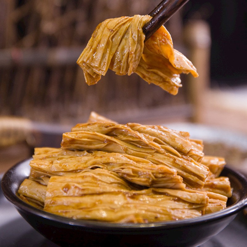 广东梅州客家特产大埔腐竹干货豆腐皮素菜 客家长腐竹黄豆338克