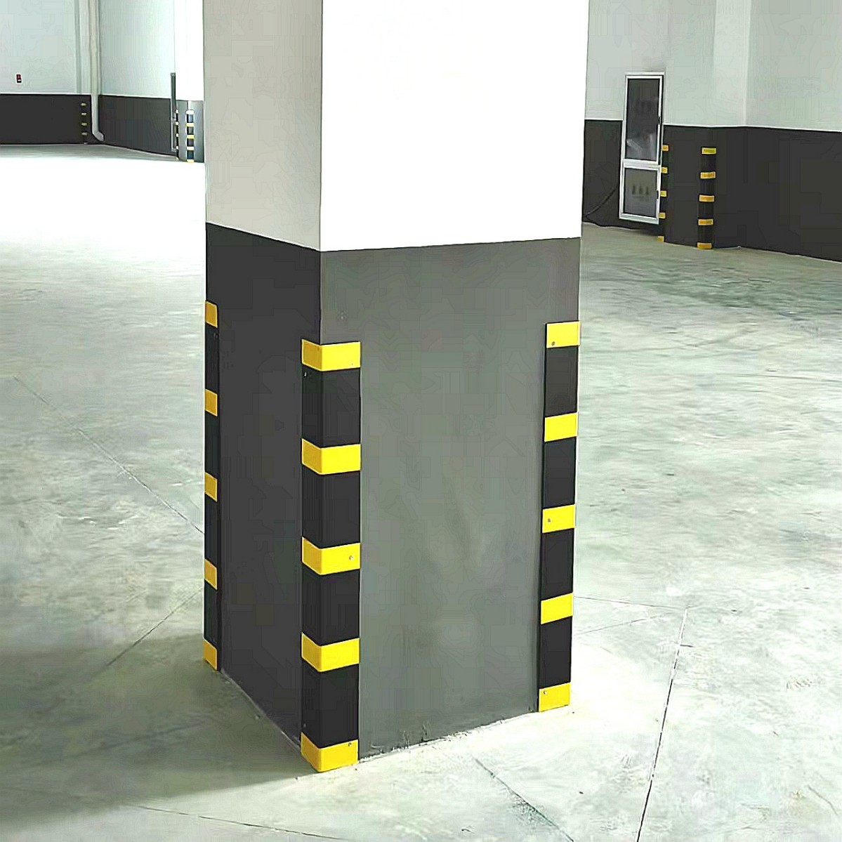 工业金属角钢叉车防撞条货架立柱包边黄黑相间护脚厂房墙角包角