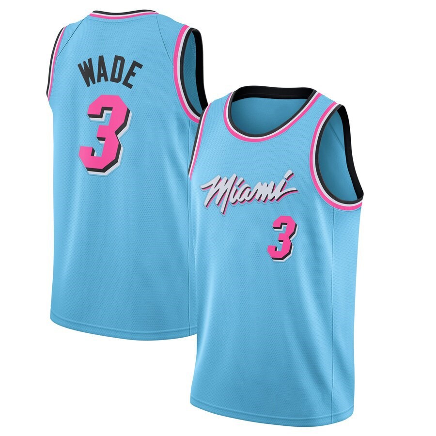 nba球衣 热火队3#韦德刺绣篮球服 heat wade jersey