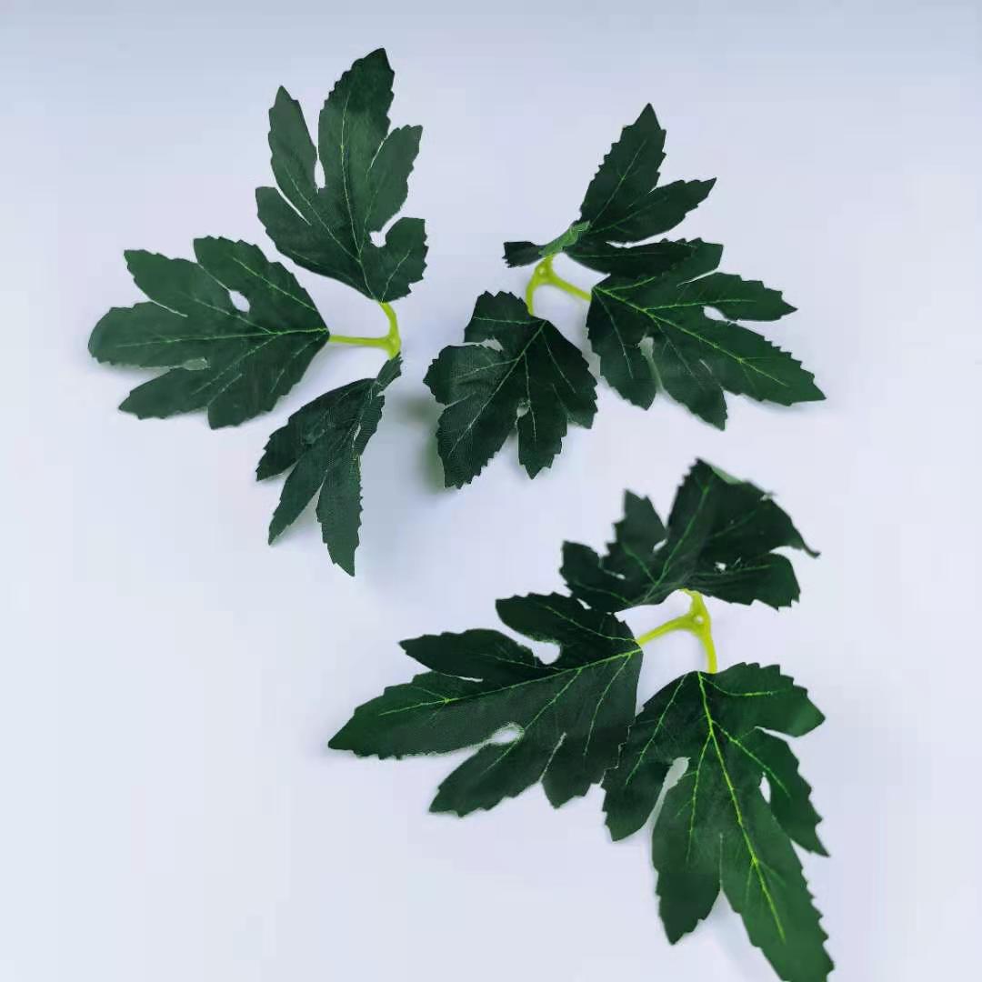婚庆3片菊叶 婚庆树婚庆装饰人假树婚庆花装饰叶一斤植物菊花叶