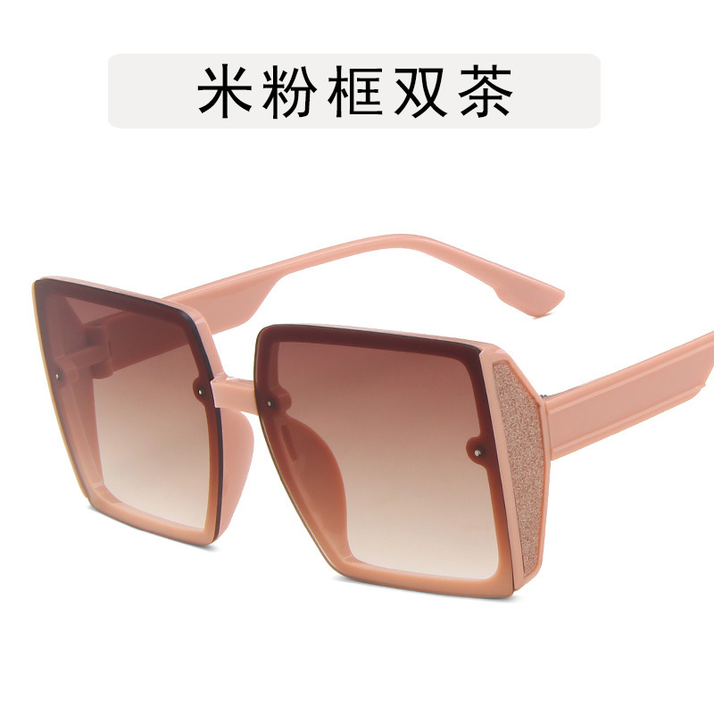 Korean Style Fashionable Sunglasses Ins Trendy Beach Vacation Sunshade Sunglasses New Large Frame Personalized Sunglasses Women