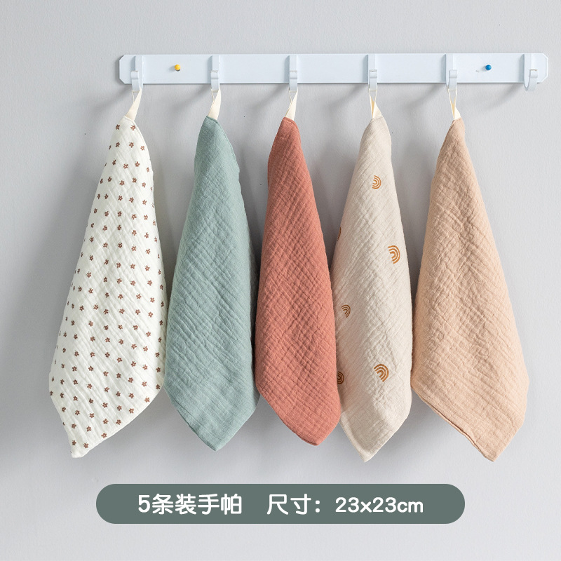 Muslin Tree Baby Four-Layer Gauze Full-Cotton Kerchief Saliva Towel Face Cloth Baby Feeding Towel Handkerchief