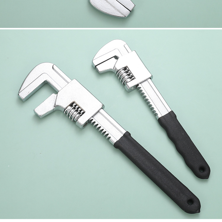 厂家批发活动扳手f型扳手 鹰嘴大开口直角水管扳手久通工具