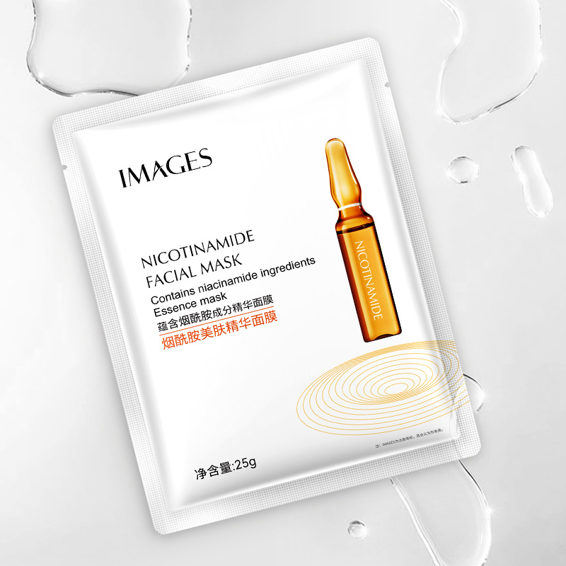 Images Hyaluronic Acid Moisturizing Essence Ampoule Mask Hydrating Moisturizing Nicotinamide Skin Rejuvenation Mask Ampoule Water Mask