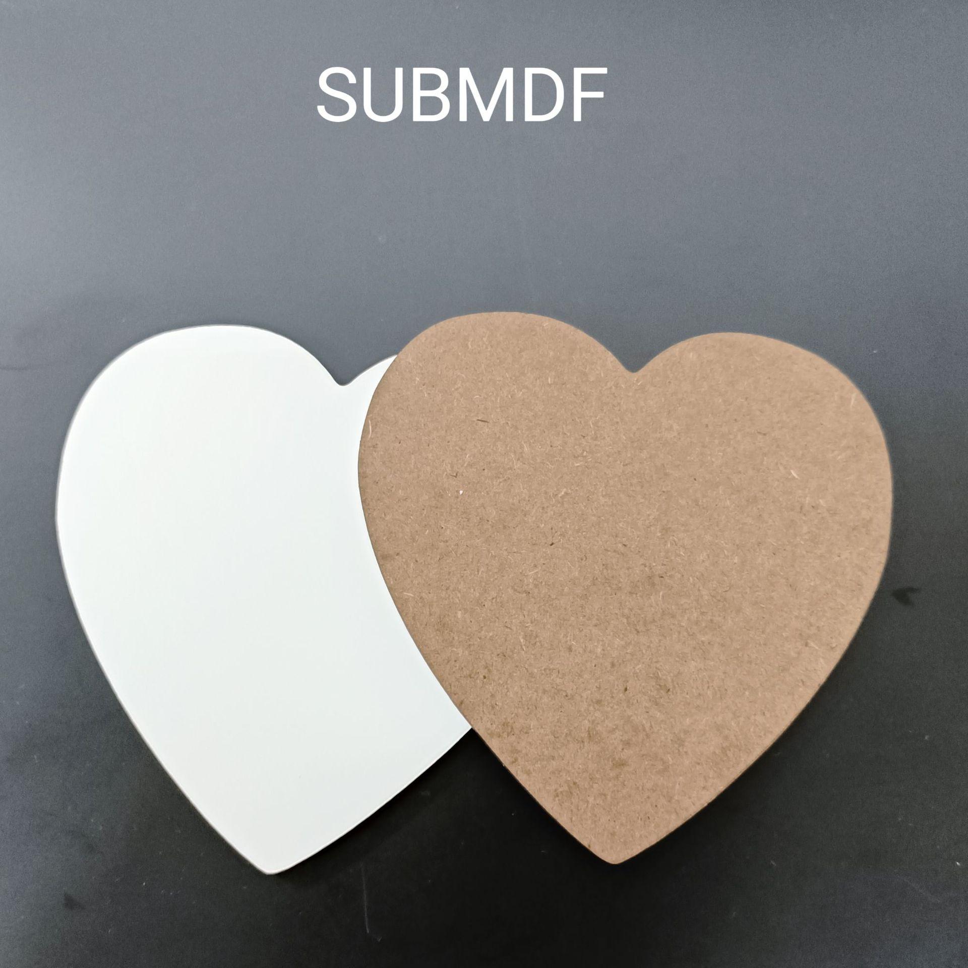 diy热转印心形杯垫深色硬底热升华mdf木质工艺品亚马逊热卖submdf