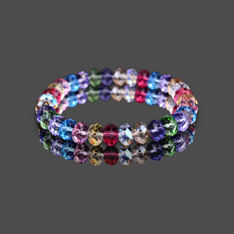 1义乌七彩转运珠水晶手饰女首饰韩国饰品批发幸运本命年手串手链