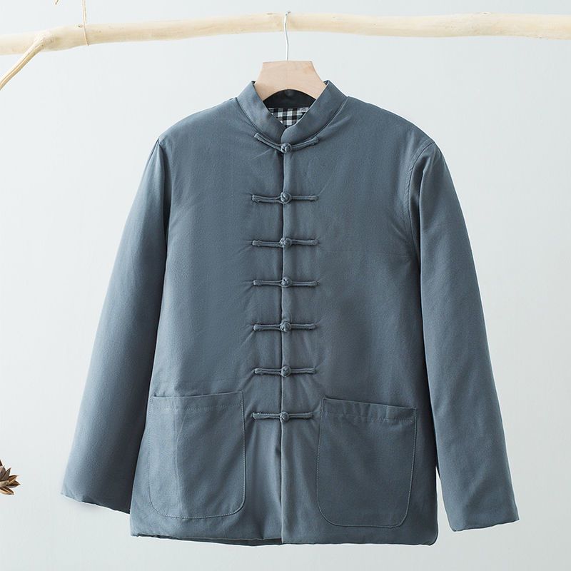 冬季唐装男棉袄中老年人衣服爷爷冬装棉衣中国风男装棉服居士服