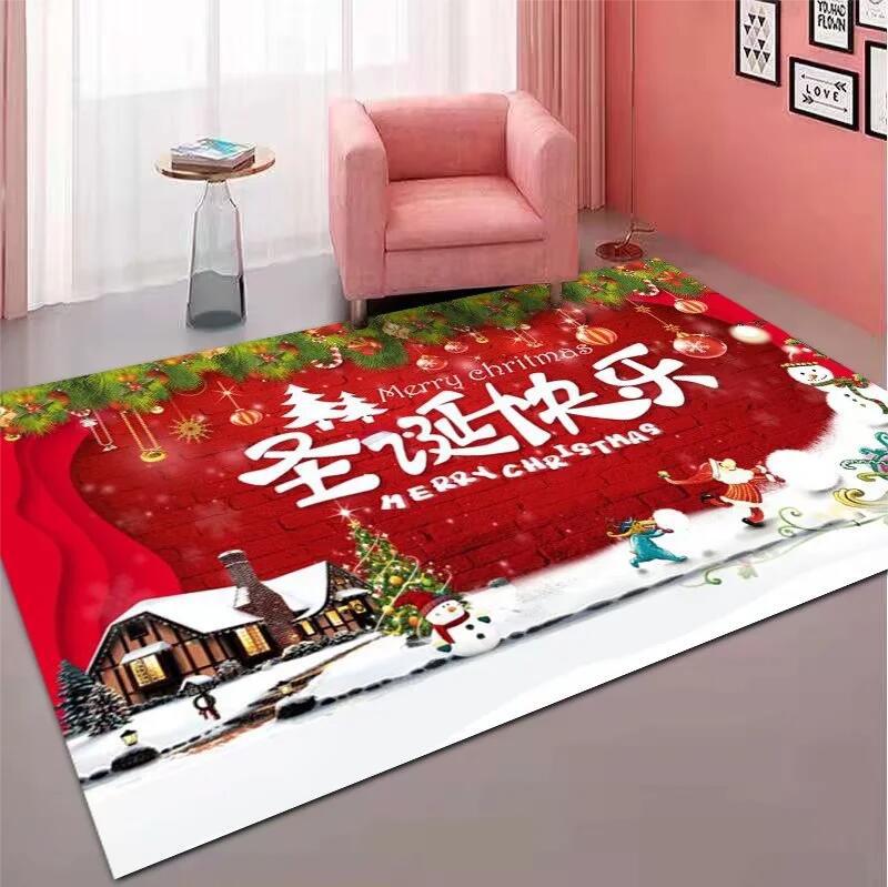 cross-border wholesale christmas carpet bedroom living room holiday decoration nordic style room bedside coffee table sofa door mat