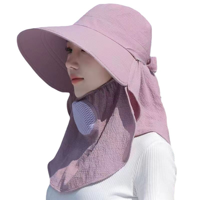 Hat Female Sun Hat UV Protection Cover Face Breathable Sun-Proof Bucket Hat Summer Fishing Hat Big Brim Sun Protection Hat