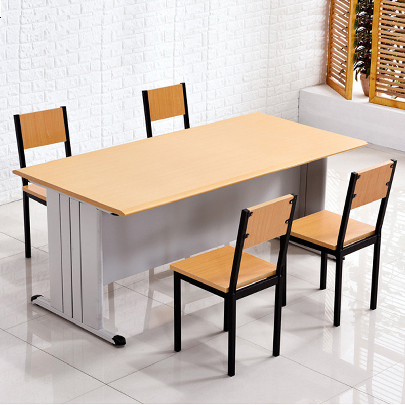 校园阅览桌组合桌图书馆阅览室桌椅美术绘画讨论桌中学生