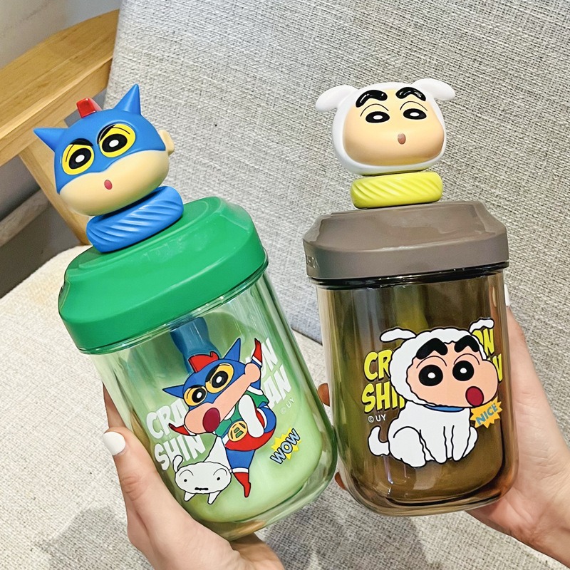 Crayon Xiaoxin Water Cup 2024 New Cute Cup School Dedicated with Straw Cup Men and Women Also Student Portable Pot