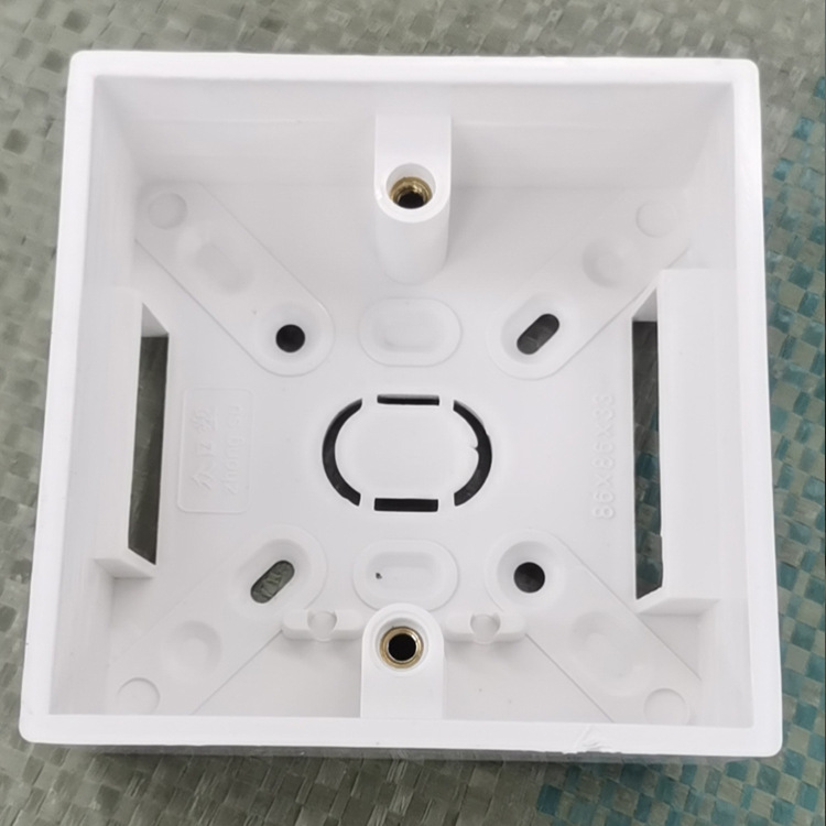 河北厂家供应全新料pvc明装接线盒家装墙壁开关底盒 明装底盒