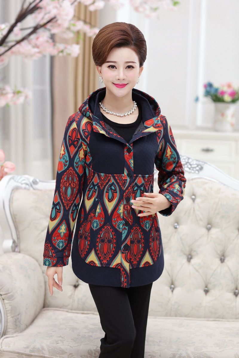 大衣妈妈装秋冬装图片