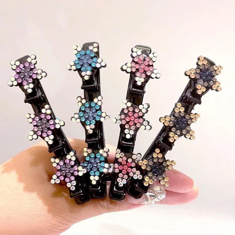 New Braided Barrettes Barrettes Barrettes Hairpin Double Layer Cropped Hair Clip Forehead Hair Clip Factory Wholesale