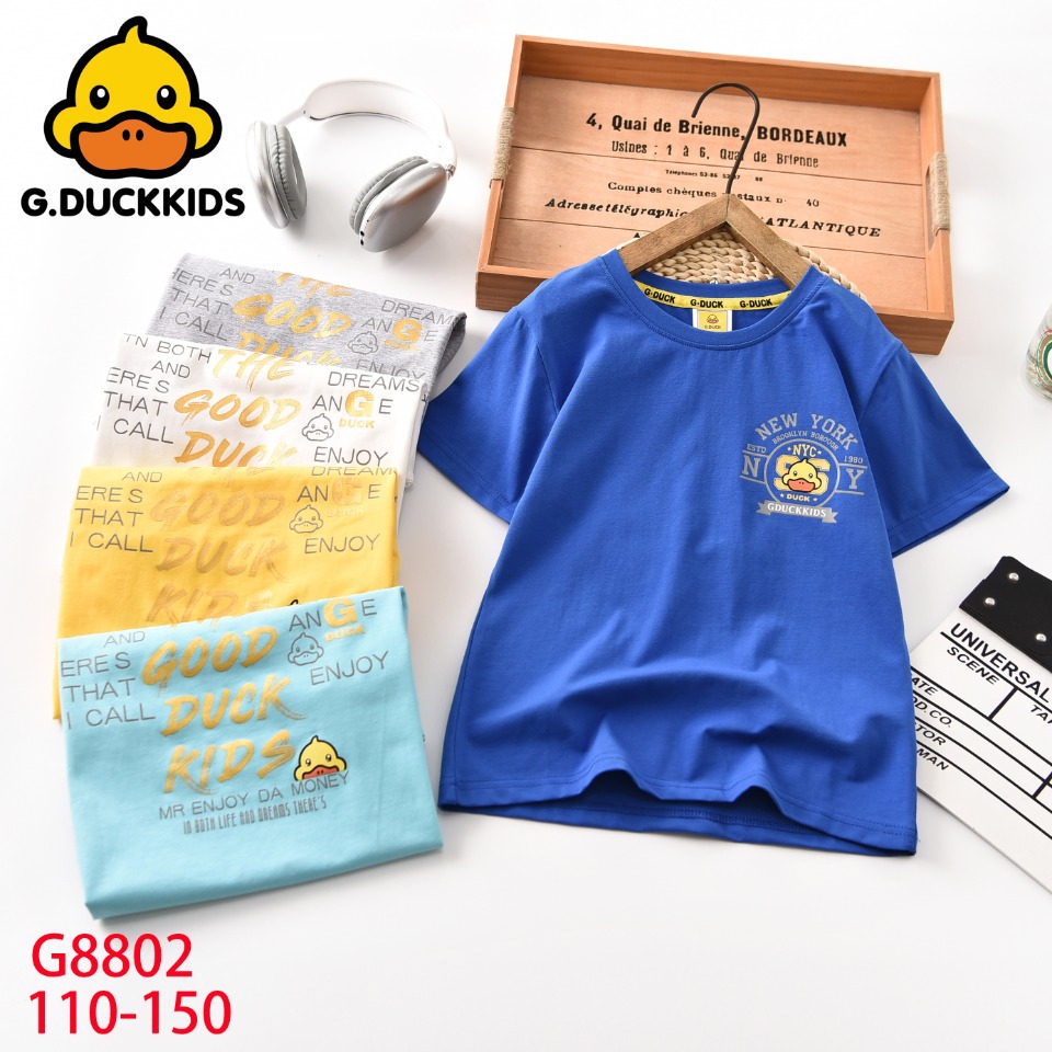 夏款 男童小黄鸭冰瓷棉短袖 110-150码支付方式买