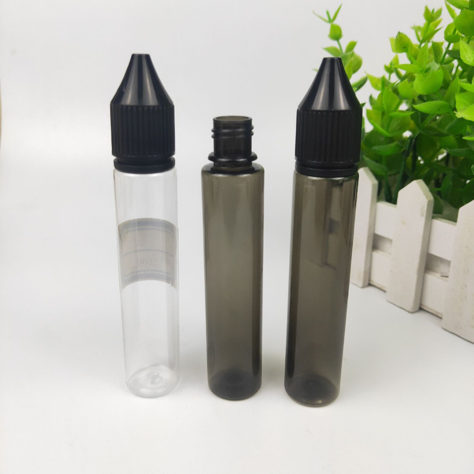 新款现货 10//20/30/50ml 笔形烟油瓶 长款烟油瓶 大口长方瓶批发