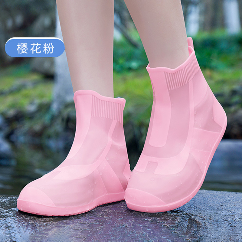 Shoe Cover Wholesale Waterproof Outdoor Rainproof Silicone Shoe Cover Thickened Rainy Day High-Top Men's and Women's Rain Boots Children Rain Boots