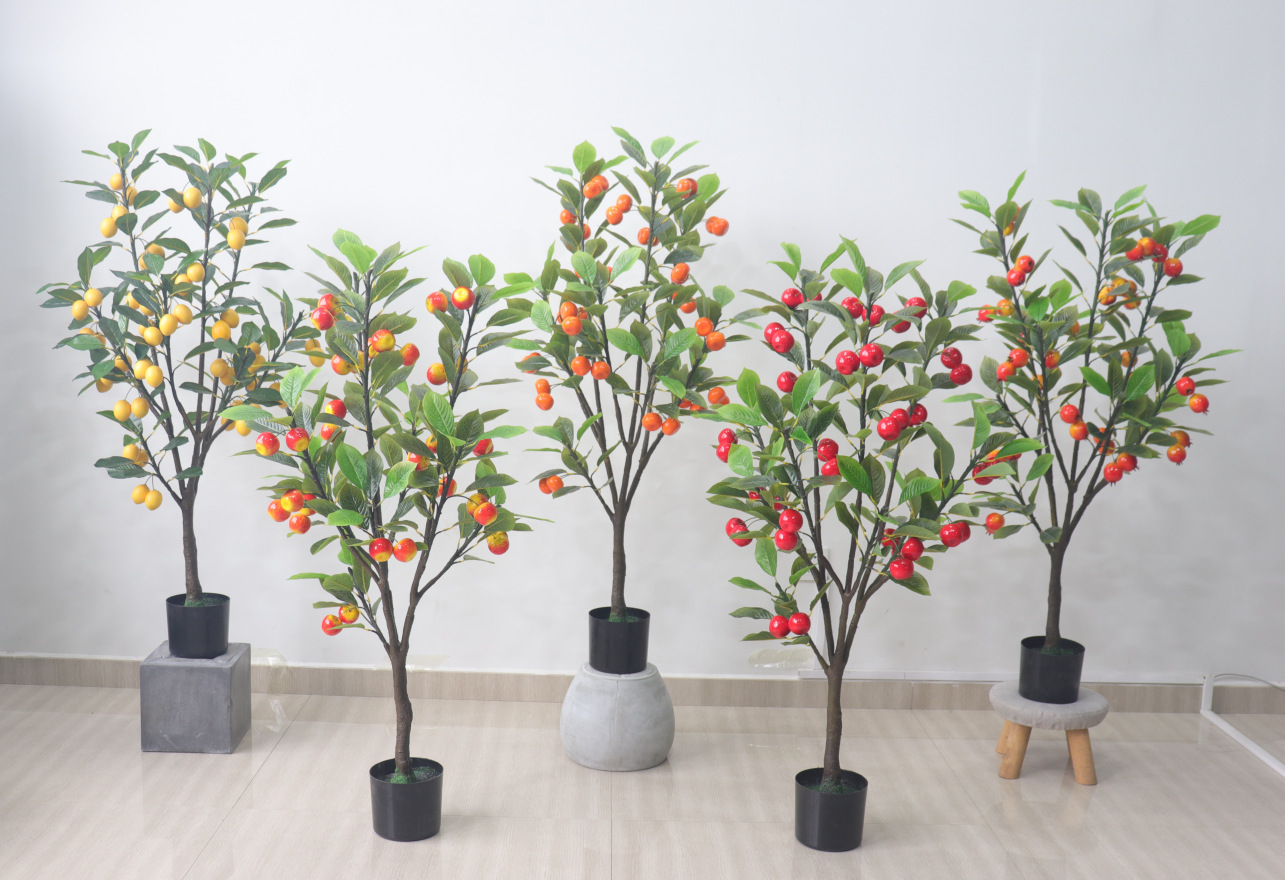 Factory Direct Sales Simulation Green Plant Apple Tree Pomegranate Tree Begonia Fruit Tree Orange Tree Lemon Tree Interior Decoration Ornaments