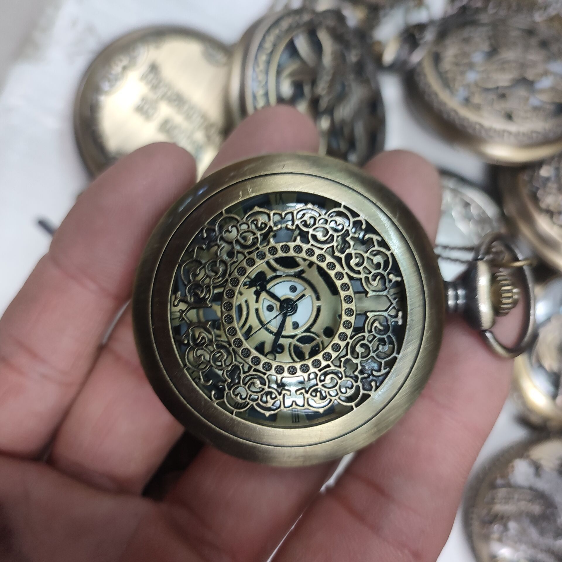 怀表 复古中国长城北京旅游景点纪念品饰品 男 女指针石英表挂表