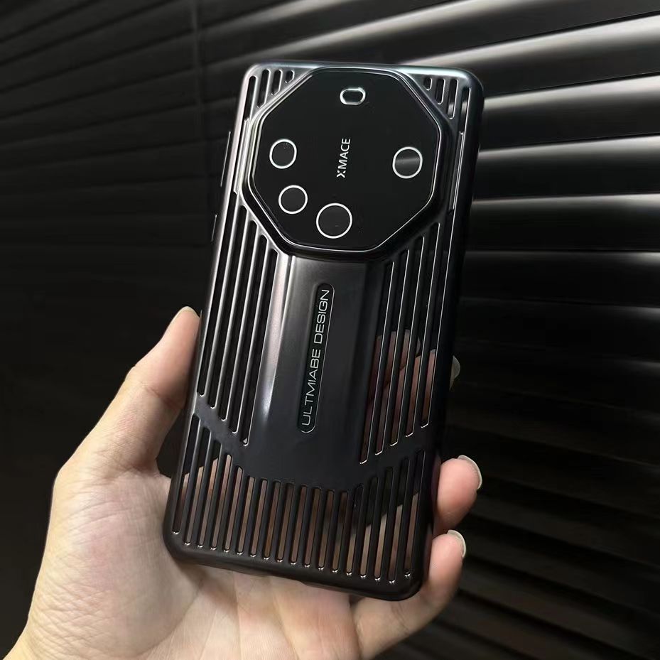 适用华为mate60pro手机壳镂空散热秒变非凡大师网壳putra70防摔硬