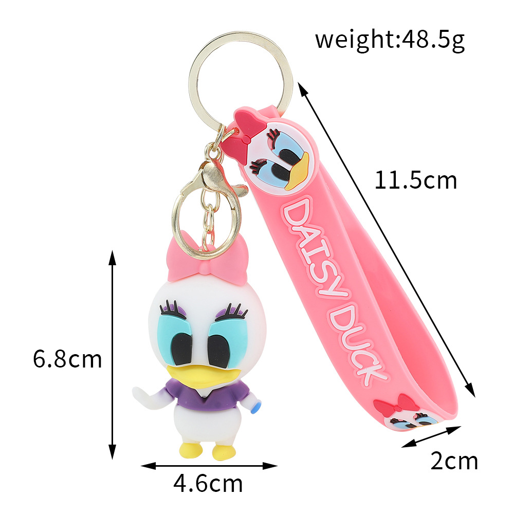 Cartoon Pooh Bear Keychain Mickey Minnie Stitch Tigger Donald Duck Pendant Cars and Bags Pendant