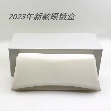 2023年新款白色眼镜皮盒全套包装墨镜盒平光高档太阳镜盒礼品袋