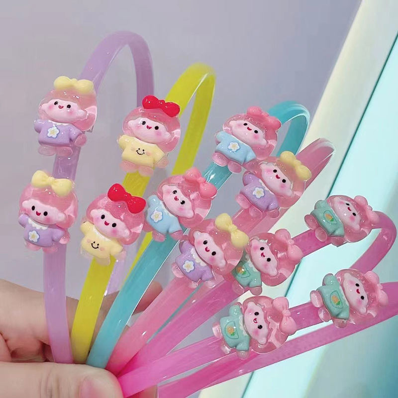 Children's Cartoon Pull Constantly Soft Plastic Headband Multi-Style Cute Hair Accessories 2 Yuan Store Supplies for Stall and Night Market