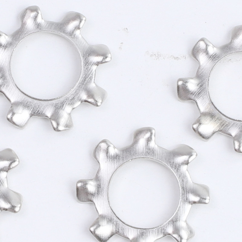 304 Stainless Steel Outer Tooth Gasket Tooth-Shaped Anti-Skid Stop Locking Washer Stop Outer Tooth Gasket M3/M4/M5/M6