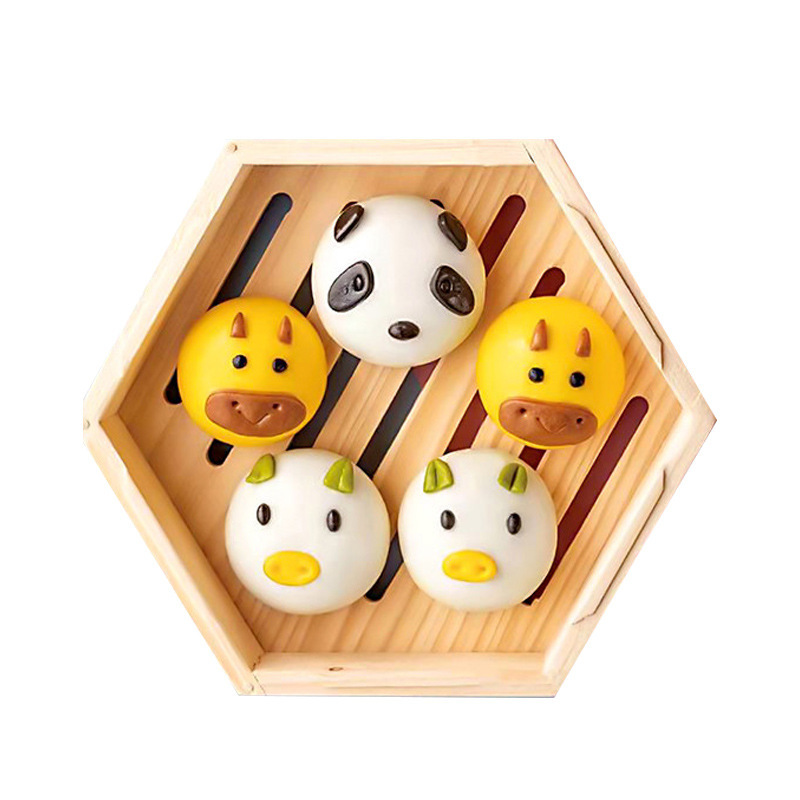 三全熊猫豆沙包卡通包子馒头儿童包点速食奶黄速冻食品卡通包批发