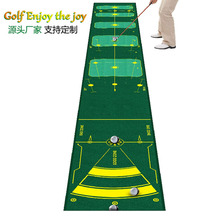跨境厂家新款高尔夫推杆练习毯垫 显示球滚动轨迹 golf 练习用品