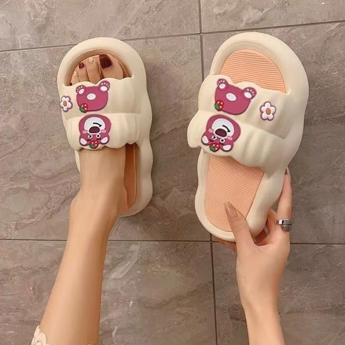 Women's Summer Cartoon Home Non-Slip Soft Bottom Slippers Casual Outdoor Dormitory Students Slip-on Slippers