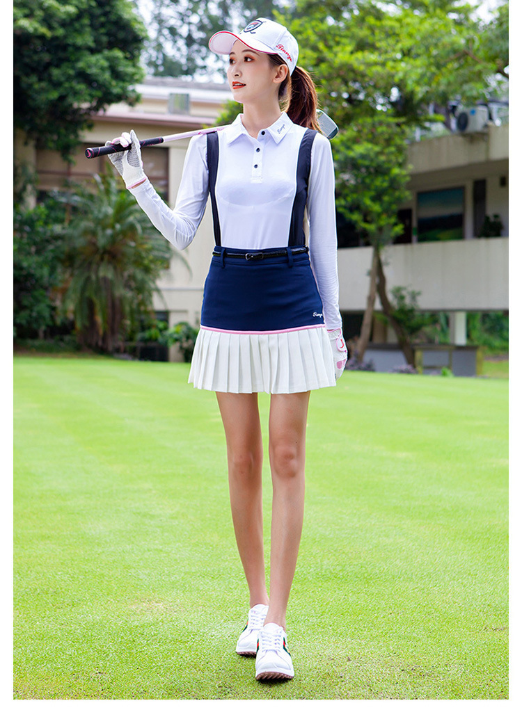 源头厂家新款夏秋季高尔夫裙子韩版运动网球裙百褶半裙防走光短裙