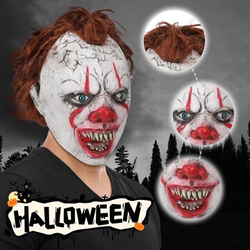 小丑回魂2pennywise面具万圣节恐怖假发头套面罩cosplay周边道具