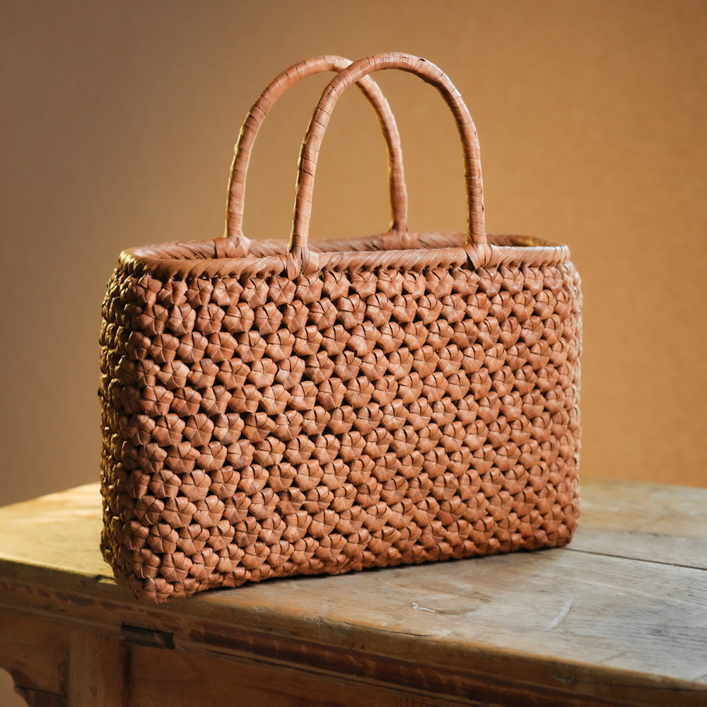 女士手提包葡萄藤编织手工包包复古休闲百搭手拎包-阿里巴巴